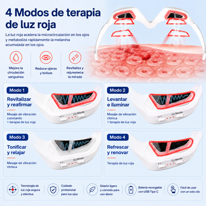 Masajeador ocular de luz roja